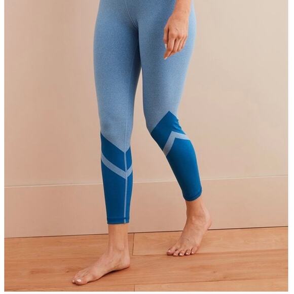 Aerie Color-block 7/8 Multi-Blue Leggings Size‎ XL - Picture 1 of 8